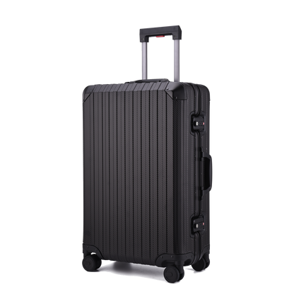 MALLETIER ALUMINUM SUITCASE - BLACK