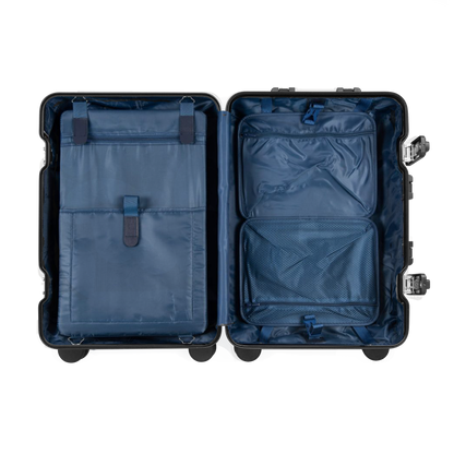 MALLETIER ALUMINUM SUITCASE - BLACK