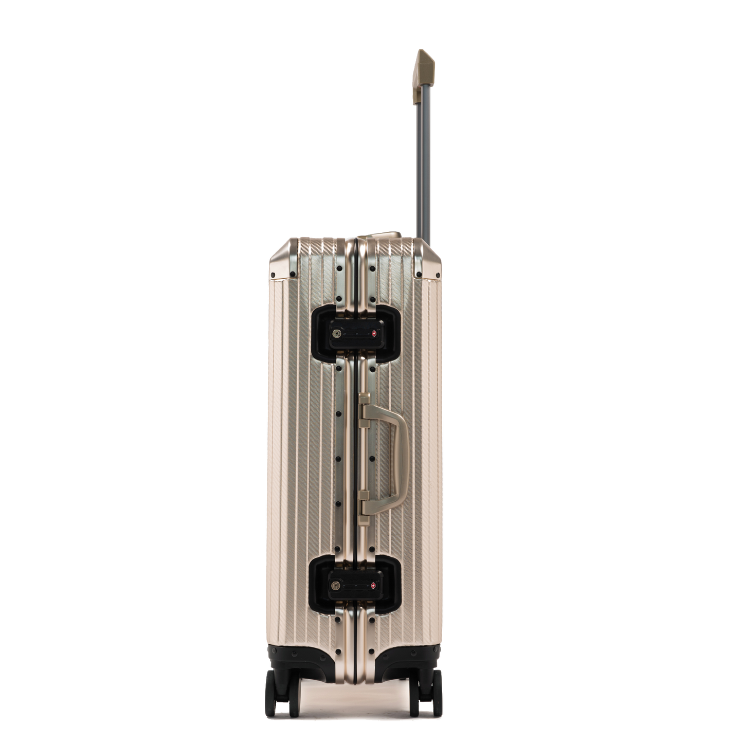 MALLETIER ALUMINUM SUITCASE - CHAMPAGNE