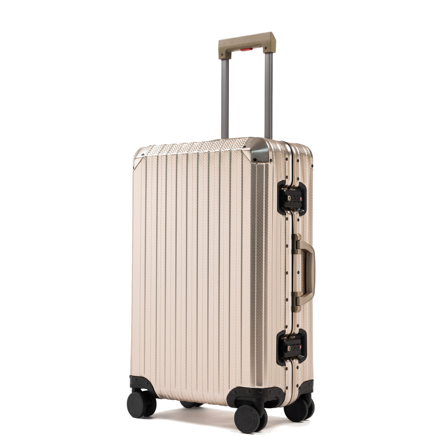 MALLETIER ALUMINUM SUITCASE - CHAMPAGNE