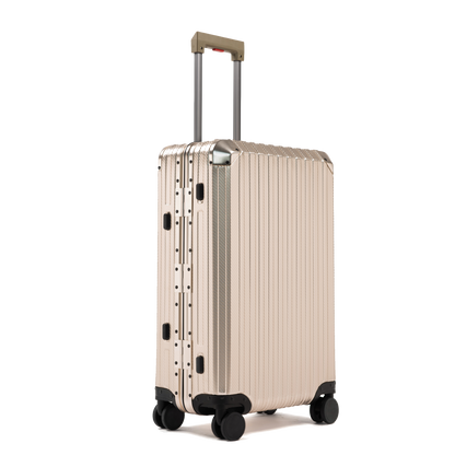 MALLETIER ALUMINUM SUITCASE - CHAMPAGNE