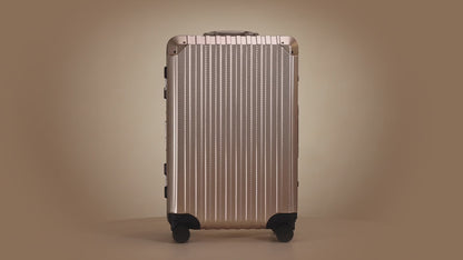 MALLETIER ALUMINUM SUITCASE - CHAMPAGNE